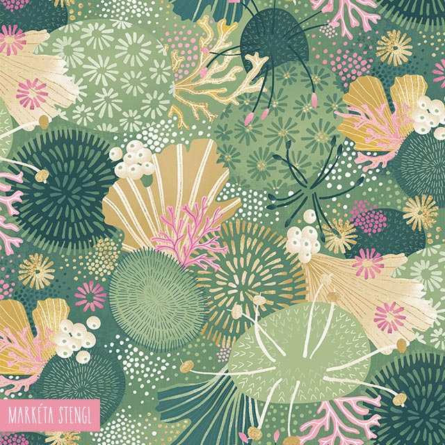 Enchanting surface pattern inspired by forests and mosses