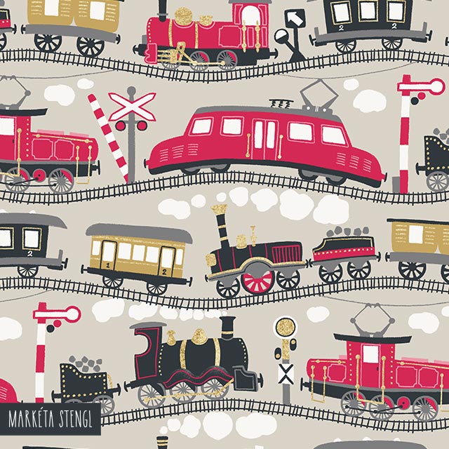 Modell railway surface pattern for kids