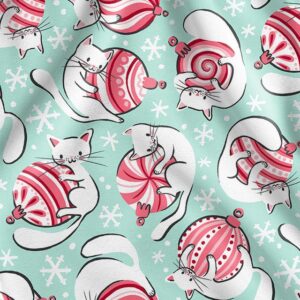 Peppermint Candy Cats Collection Fabric