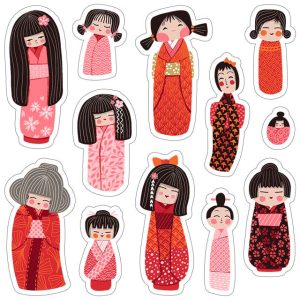 Kokeshi Stickers